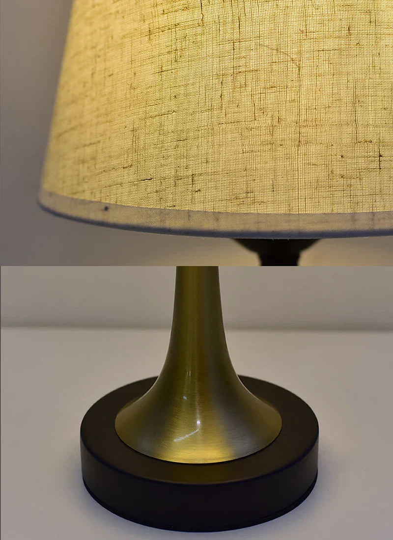 Lampshade, Vintage Pleated Table Lamp, Table Light, Bedside & Living room, USB, LED